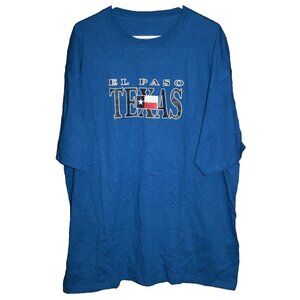 El Paso Texas TX T-Shirt ztee Men's SIze 2XL Cobalt Blue